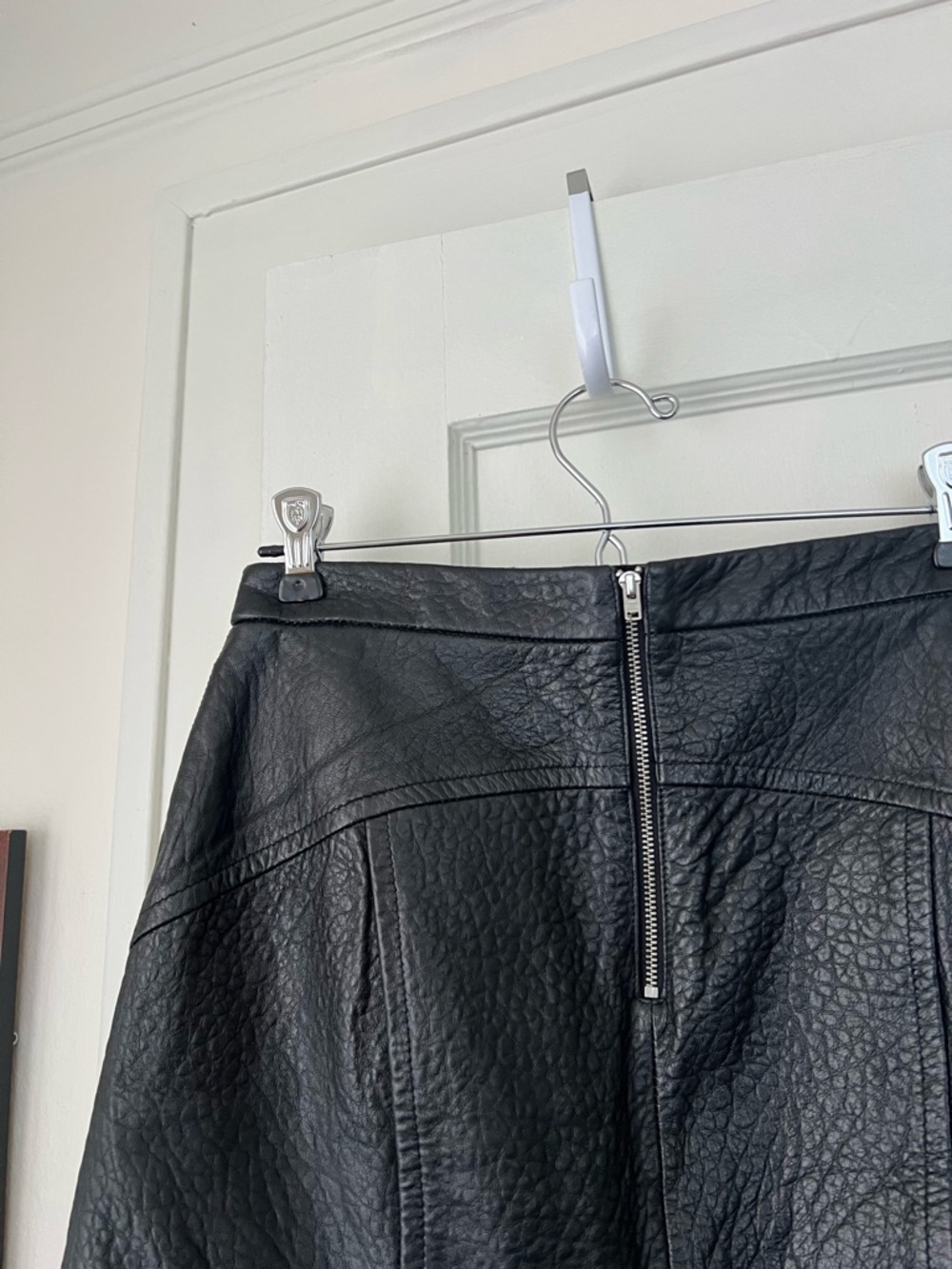 Madewell Black Genuine Leather Mini Skirt - Picture 4 of 6